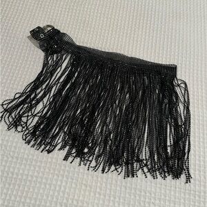 Black bedazzled Fringe Belt